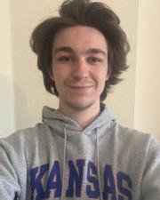Mike Swidecki in Kansas sweatshirt